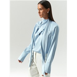 Блузка из вискозы с воротником-бантом, B3190/pegas