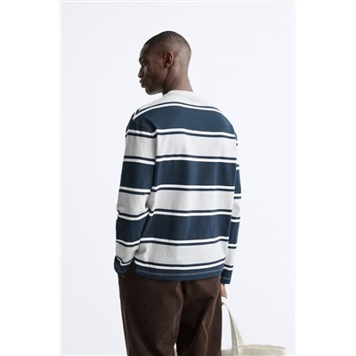 STRIPED EMBROIDERED T-SHIRT