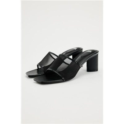 HIGH-HEEL MESH SANDALS