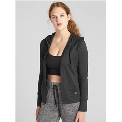 GapFit Full-Zip Hoodie in Brushed Tech Jersey