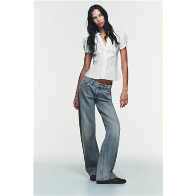 POPLIN SHIRT WITH RUFFLES