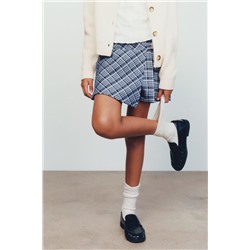 CHECKED SKIRT WITH BUCKLE