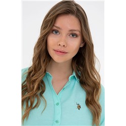 Kadın Mint Uzun Kollu Basic Gömlek