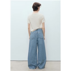 Jeans wideleg tiro medio