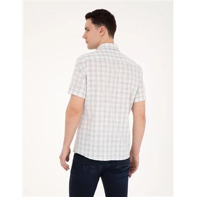 Yeşil Regular Fit Kısa Kollu Gömlek