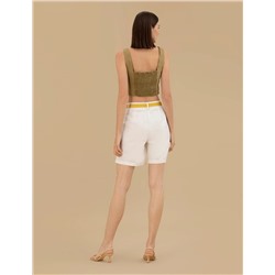Ekru Bermuda Şort