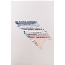 Pack 7 tangas algodón logo