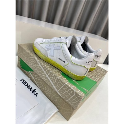 Кроссовки с контрастной яркой подошвой  4 цвета ПРЕМИА*ТА