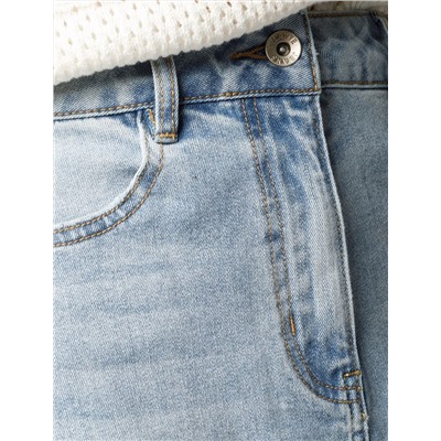 Юбка А-силуэта из эластичного денима