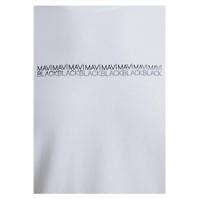 Mavi Black Baskılı Beyaz Tişört Regular Fit / Normal Kesim 0612647-620