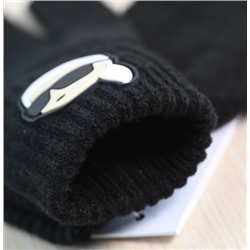 Зимние теплые шерстяные перчатки KARL LAGERFEL*D