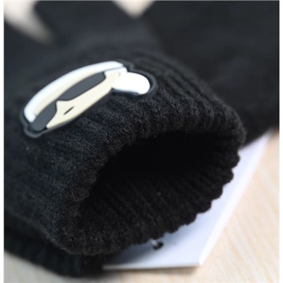 Зимние теплые шерстяные перчатки KARL LAGERFEL*D