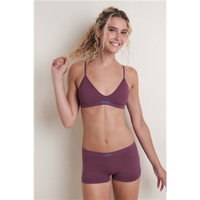 Sujetador seamless triangular burgundy