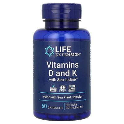 Vitamin D and K 60 cap LIFE