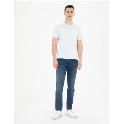 Açık Mavi Slim Fit Tişört