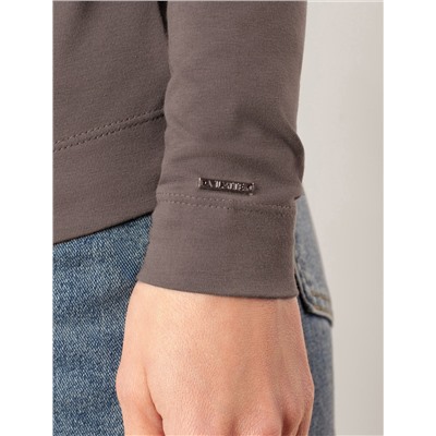 Джемпер с цельнокроеным воротом из премиального хлопка