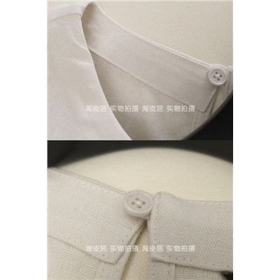 Женский топ А-силуэта из смесового льна и вискозы