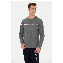 Erkek Antrasit Melanj Pijama Takımı