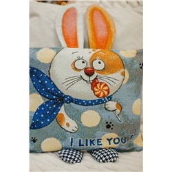 Наволочка 32х32 Зайчик Ты мне нравишься