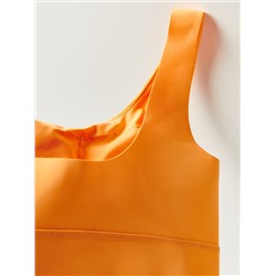 Einarmiges Top mit Blumenmuster