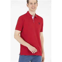 Erkek Kırmızı Basic Polo Yaka Tişört