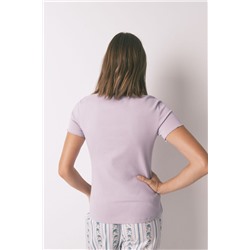 Camiseta manga corta algodón lila