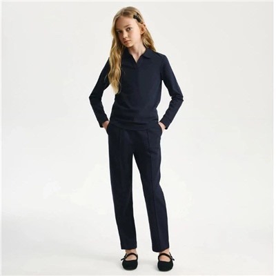 Брюки для девочек из вискозы  ГУЛИВЕ*Р  Материал: полиэстер 70%, хлопок 30%