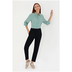 Kadın Mint Uzun Kollu Gömlek