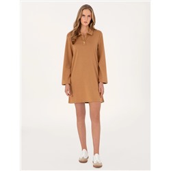 Camel Regular Fit Modal Kumaş Örme Elbise