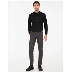 Siyah Regular Fit Uzun Kollu Gömlek