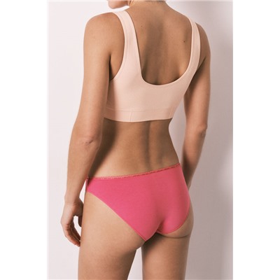 Pack 7 bragas clásicas algodón rosa