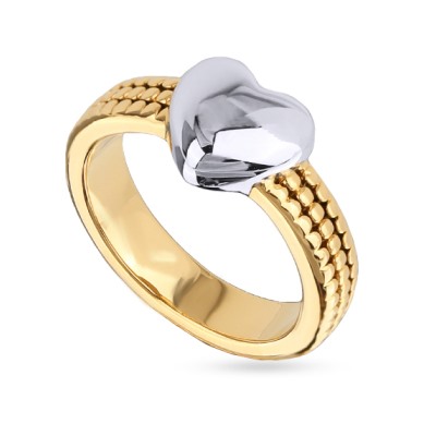 Кольцо Сердцебиение (покрытие золото, родий), Есть комплект