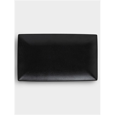 Блюдо, 34.5x19.5 см, прямоугольное, чёрное, Икра