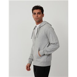 Chaqueta de Punto con Capucha, Gris