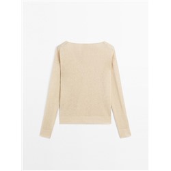 Jersey punto manga larga 100% lino