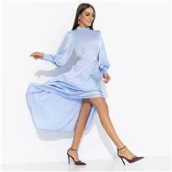 Платье с объемными рукавами, Притяжение элегантности (голубая симфония)