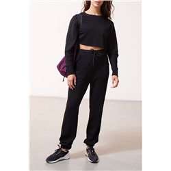 Черный укороченный топ Nadiah