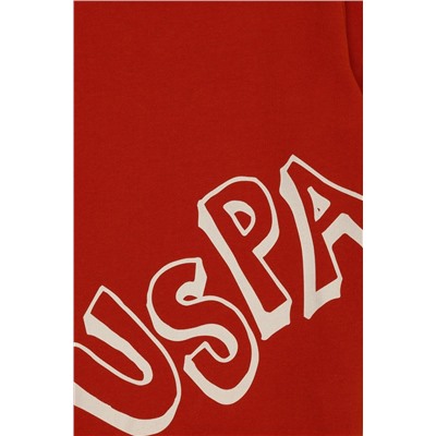 Çocuk Kiremit Basic Bisiklet Yaka Sweatshirt