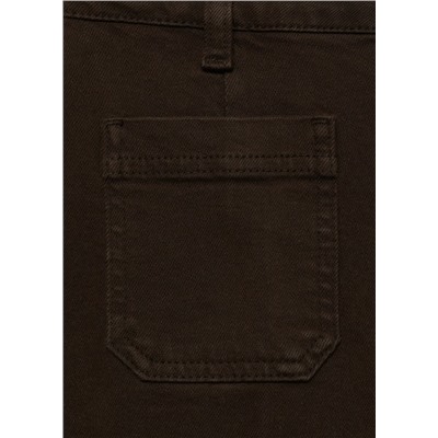 Jeans flare crop bolsillos