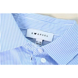 Женская хлопковая полосатая повседневная рубашка с длинным рукавом