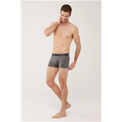 U.S. Polo Assn. Erkek Lacivert - Mint - Antrasit Melanj 3 Lü Boxer 80446