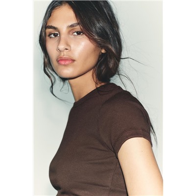 RIB SHORT SLEEVE T-SHIRT