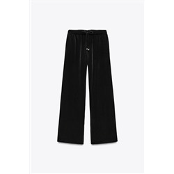 WIDE-LEG VELVET TROUSERS
