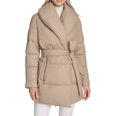 Andrew Marc Adela Pillow Collar Wrap Coat