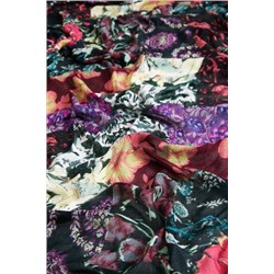 Foulard rectangular patch floral