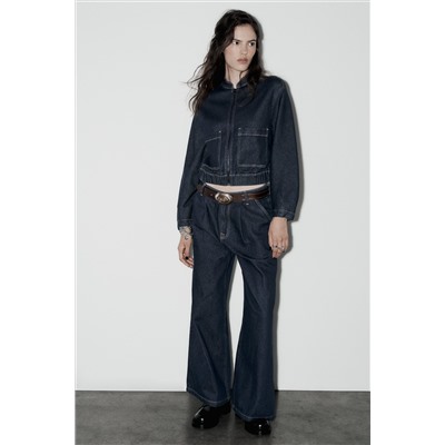 CAZADORA BOMBER Z1975 DENIM BOLSILLOS PLASTRÓN