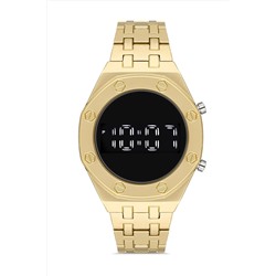 Aqua Di Polo 1987 Erkek Altın Metal Dijital Led Kol Saati Apwg028503 APWG0285