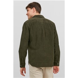 Camisa de terciopelo Caqui