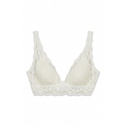 Sujetador triangular relleno encaje blanco FANTASTIC