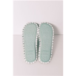 Zapatillas casa borreguito cuadros verdes